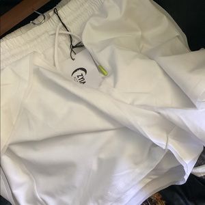 White flow shorts